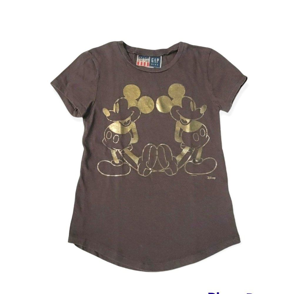 Gap Kids Junk Food Disney Mickey Mouse Silhouette Graphic Tee